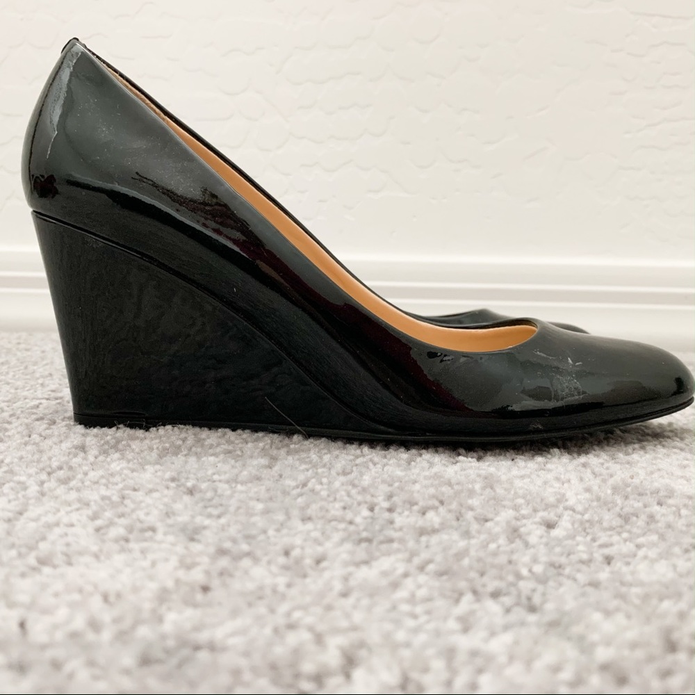 J Crew Collection Patent Wedge Heels